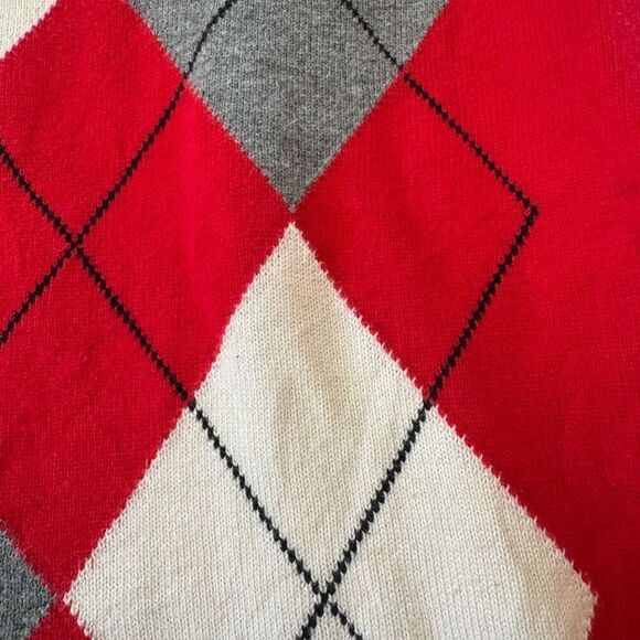 Izod Women’s Golf Sweater V-Neck Diamond Graphic Size 2XL Red Color - Picture 4 of 11